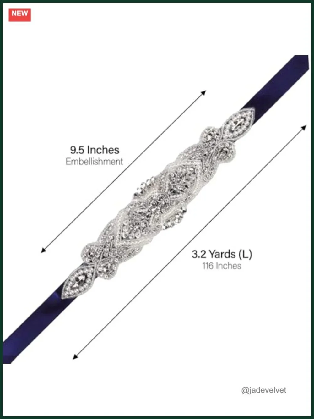 Bridal Wedding Belt Rhinestone Satin Sash
